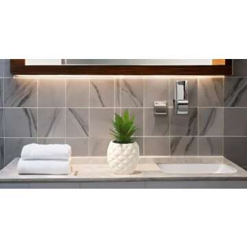 White Porcelain Pineapple Ananas Faux Plant Potted Artificial Succulent 7.8" Home Office Bathroom Tabletop Shelf Kitchen Decoration