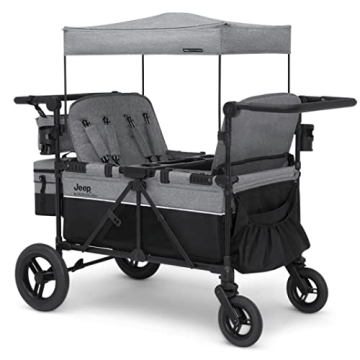 Jeep Deluxe 4 Seater Stroller Wagon with Adjustable Features
