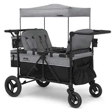 Jeep Wrangler Deluxe 4 Seater Stroller Wagon for Families with Premium Features