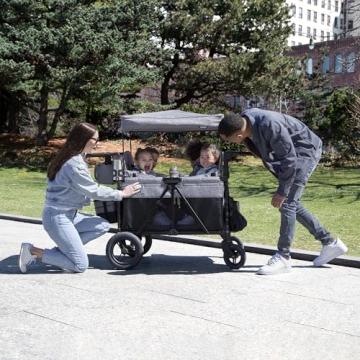 Jeep Deluxe 4 Seater Stroller Wagon with Adjustable Features