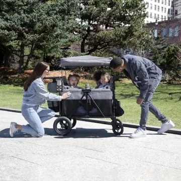 Jeep Deluxe 4 Seater Stroller Wagon with Adjustable Features