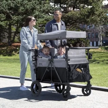 Jeep Deluxe 4 Seater Stroller Wagon with Adjustable Features