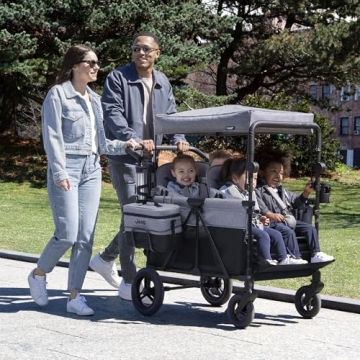 Jeep Deluxe 4 Seater Stroller Wagon with Adjustable Features