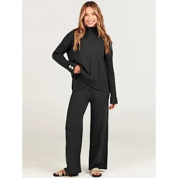 ANRABESS Women's 2 Piece Sweater Lounge Set - Stylish & Cozy