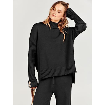 ANRABESS Women's 2 Piece Sweater Lounge Set - Stylish & Cozy