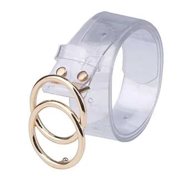 Earnda Women's Transparent X-Small Fashion Belt with Buckle