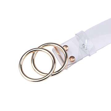 Earnda Women's Transparent X-Small Fashion Belt with Buckle