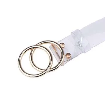 Earnda Women's Transparent X-Small Fashion Belt with Buckle