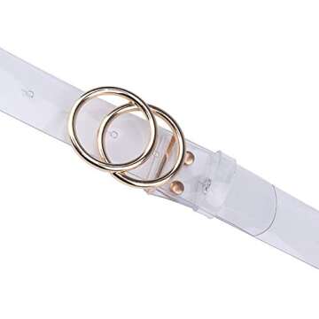 Earnda Women's Transparent X-Small Fashion Belt with Buckle