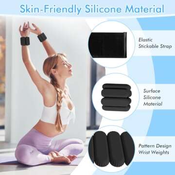 Adjustable Silicone Wrist Ankle Weights for Strength Training