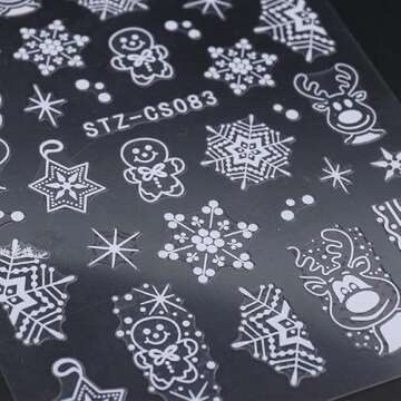 Charming Christmas Nail Art Stickers for Festive Decor