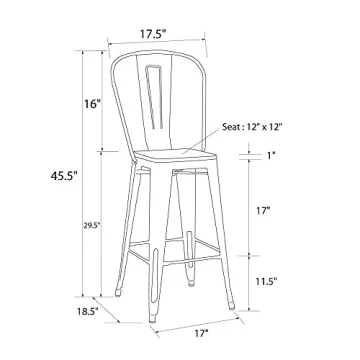 DHP Luxor 30" Antique Bronze Bar Stools Set of 2