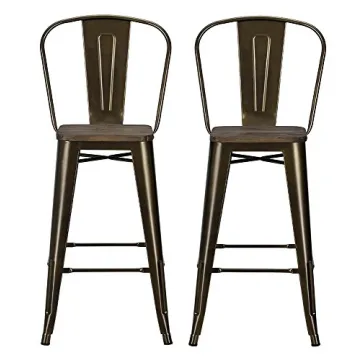 DHP Luxor 30" Antique Bronze Bar Stools Set of 2
