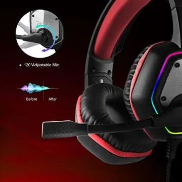 EKSA E1000 Gaming Headset with Noise Canceling Mic