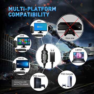 EKSA E1000 Gaming Headset with Noise Canceling Mic