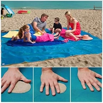 Lopie Sand Proof Blanket Sand Free Lightweight Compact Large Beach Towel Mat Fast Dry Waterproof Eas...