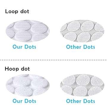 Self Adhesive Dots, 1000Pcs(500 Pair) 0.59 Inch Diameter Strong Self Adhesive Dots for Classroom Nyl...