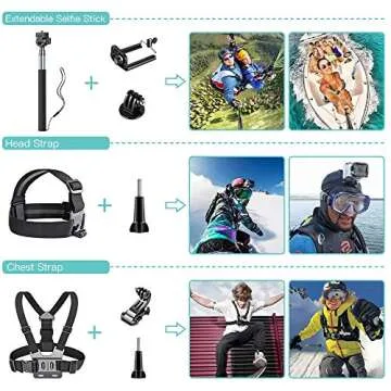 SmilePowo 48-in-1 GoPro Accessories Bundle for Every Adventure