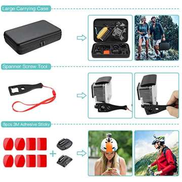 SmilePowo 48-in-1 GoPro Accessories Bundle for Every Adventure