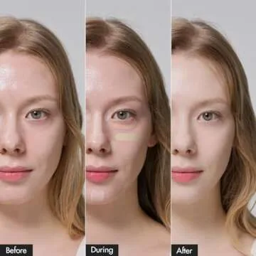 LUNA Conceal Blender Palette 5-in-1 Color Correcting and Concealing Makeup with Beige, Green, Vanila, Medium Peach and Pure Bright Buildable Coverage for Redness, Dark Circles and Blemishes