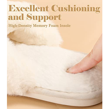 Soft Cozy Plush Fuzzy House Slippers for Women