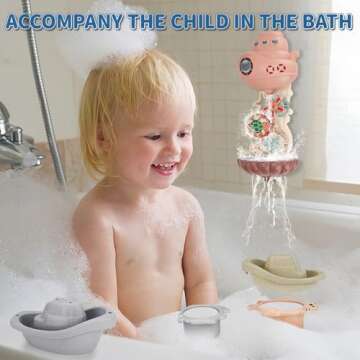 Bath Toys for Kids Ages 1-3|Baby Bath Toys 12-18 Months|Bath Toys Toddlers 2-4|Bathtub Toys for Toddlers 1-3|Infant Bath Toys for Babies 6-12 Months|Bath Shower Toys for 1 2 3 4 Year Old