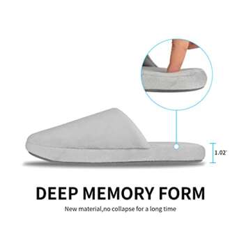 Luxury Spa Slippers - Comfortable Cotton Memory Foam Slippers