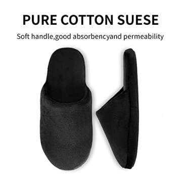 Luxury Spa Slippers - Comfortable Cotton Memory Foam Slippers