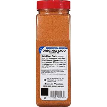 McCormick Original Taco Seasoning Mix - Authentic Flavor for Your Dishes