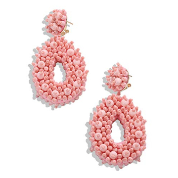 BEST LADY Statement Beaded Hoop Earrings - Fashion Bohemian Handmade Whimsical Drop Earrings for Wom...