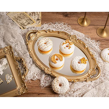 Sooyee Gold Mirror Tray - Elegant Decorative Home Accessory