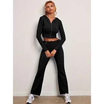LILLUSORY 2 Two Piece Sets Women 2025 Fall Fashion Casual Trendy Sexy Y5K Clothes Sweatsuit Sweat Suit Matching Loungewear Lounge Pants Hoodies Sweater Outfits Clothing