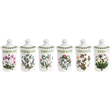 Portmeirion Botanical Spice Jars Set with Labels