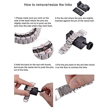 FitTurn Fitbit Luxe Elegant Adjustable Metal Bands