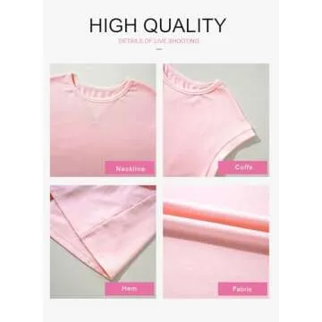 BLENCOT Womens Casual Summer Trendy Crewneck Knit Short Sleeve Tshirt Mini Dresses 2025 Spring Beach Loose Vacation Shift Swing Dress Small Pink