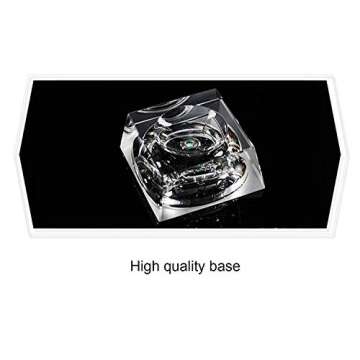 3D Crystal Ball with Solar System model and LED lamp Base, Clear 80mm (3.15 inch) Solar System Crystal Ball, Best Birthday Gift for Kids, Teacher of Physics, Girlfriend Gift, Classmates and Kids Gift