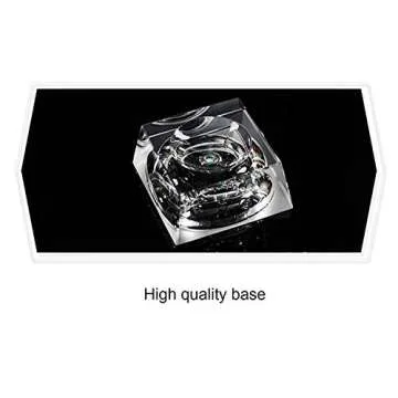 3D Crystal Ball with Solar System model and LED lamp Base, Clear 80mm (3.15 inch) Solar System Crystal Ball, Best Birthday Gift for Kids, Teacher of Physics, Girlfriend Gift, Classmates and Kids Gift