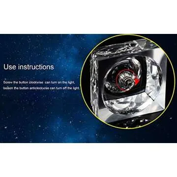3D Crystal Ball with Solar System model and LED lamp Base, Clear 80mm (3.15 inch) Solar System Crystal Ball, Best Birthday Gift for Kids, Teacher of Physics, Girlfriend Gift, Classmates and Kids Gift