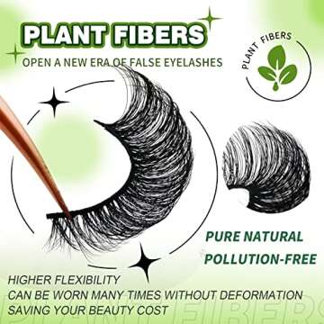 Gorgeous 3D Plant Fiber Russian Strip Lashes - D Curl Natural Look for Everyone