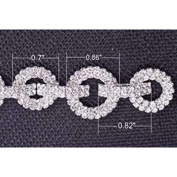 KAOYOO 1 Yard Crystal Rhinestone Chain Trim for DIY Embellishments,Sewing Crafts,Wedding,Decoration