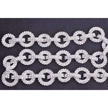 KAOYOO 1 Yard Crystal Rhinestone Chain Trim for DIY Embellishments,Sewing Crafts,Wedding,Decoration