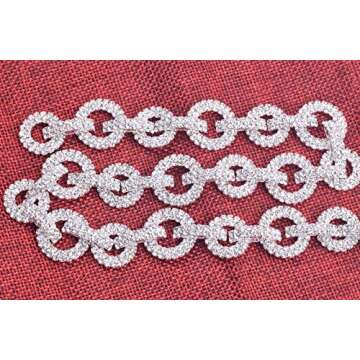 KAOYOO 1 Yard Crystal Rhinestone Chain Trim for DIY Embellishments,Sewing Crafts,Wedding,Decoration
