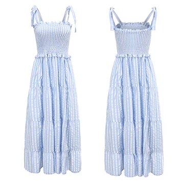 R.Vivimos Summer Cotton Boho Dress with Pockets