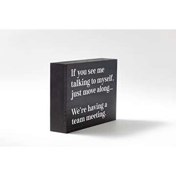 Funny Office Decor Sign for Cubicle Decor or Desk Decorations for Women Office - Cute Desk Accessories