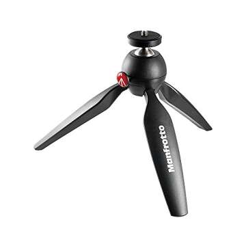 Manfrotto MTPIXI-B PIXI Mini Tripod, Black, Bundled with A ZAYKiR Universal Smartphone Tripod Adapter