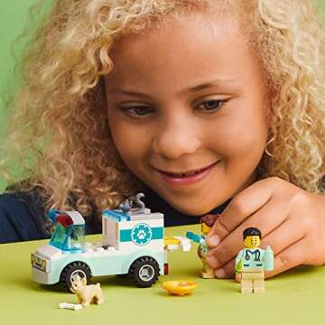 LEGO City Vet Van Rescue 60382, Toy Animal Ambulance, Learning Toy Playset for Kids 4 Plus Years Old...