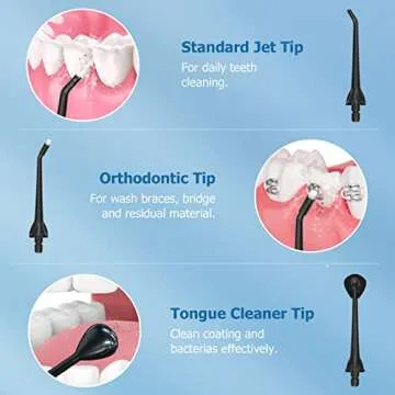 Nicwell Cordless Water Dental Flosser - 4 Modes, Portable