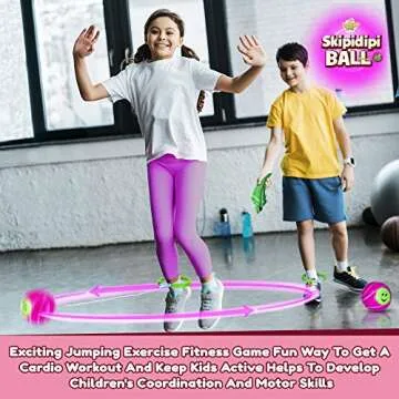 IPIDIPI TOYS Skip It Ankle Toy - Pink Retro Skipit Hopper, Ankle Jump Rope Skip Ball, Improve Coordination, Fun Exercise Playground - Best Retro Birthday Gift for Kids Ages 5-12