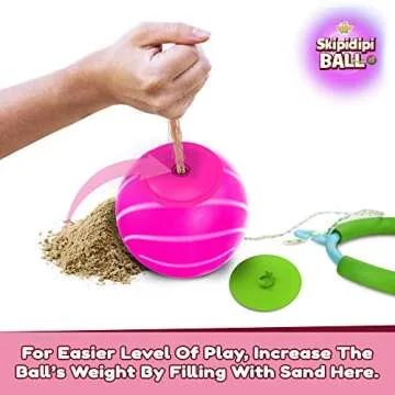 IPIDIPI TOYS Skip It Ankle Toy - Pink Retro Skipit Hopper, Ankle Jump Rope Skip Ball, Improve Coordination, Fun Exercise Playground - Best Retro Birthday Gift for Kids Ages 5-12