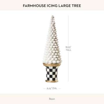 MACKENZIE-CHILDS Farmhouse Icing Large Tabletop Christmas Tree